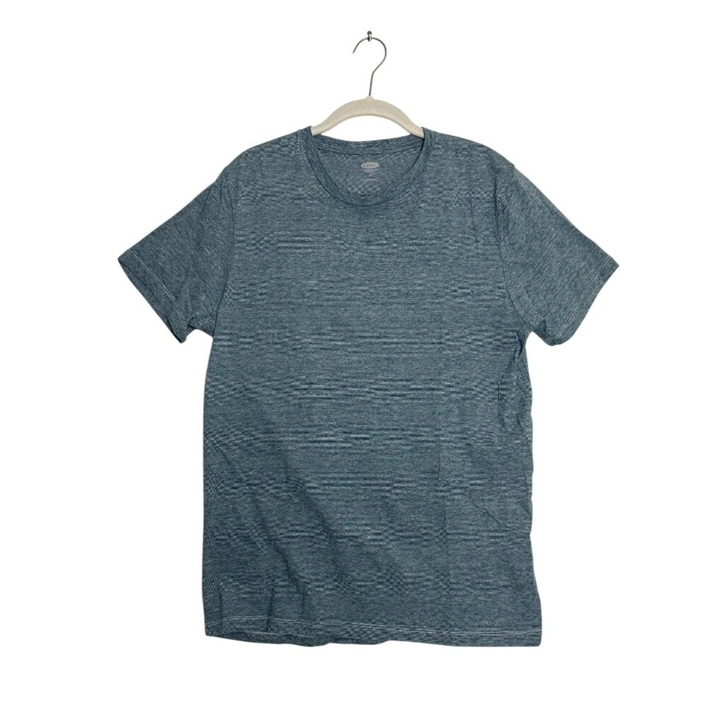 Old Navy Men's Short Sleeve Core Crew Stripe T-Shirt in Blue Stripe - Sz M